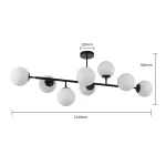 Lampă suspendată Dorado neagră 8xE14 Light Prestige