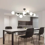 Lampă suspendată Dorado neagră 8xE14 Light Prestige