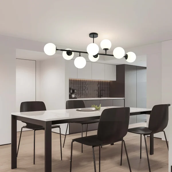 Lampă suspendată Dorado neagră 8xE14 Light Prestige
