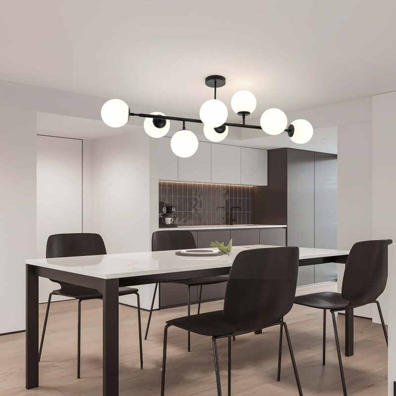 Lampă suspendată Dorado neagră 8xE14 Light Prestige - imagine 2