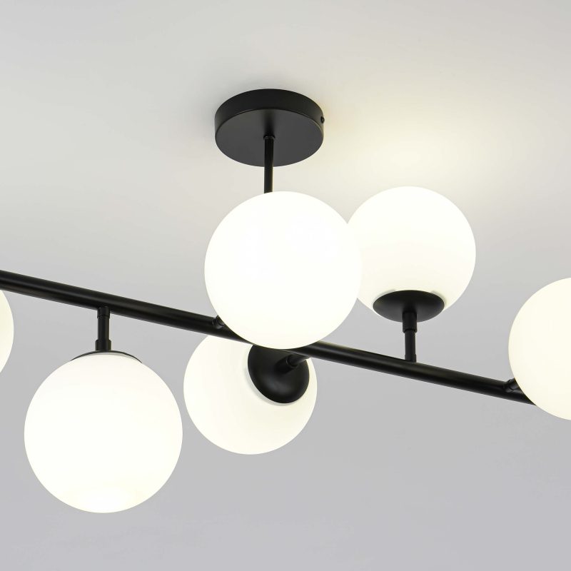 Lampă suspendată Dorado neagră 8xE14 Light Prestige - imagine 6