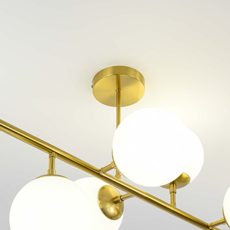 Lampă suspendată aurie 8xE14, iluminat festiv, Dorado Light Prestige - imagine 5