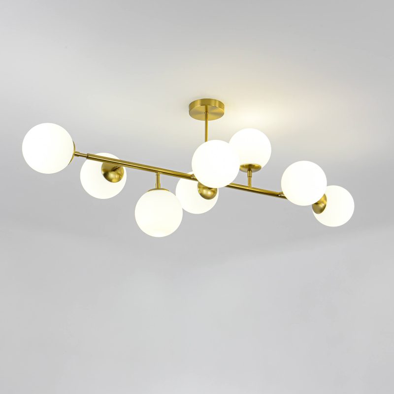 Lampă suspendată aurie 8xE14, iluminat festiv, Dorado Light Prestige - imagine 7