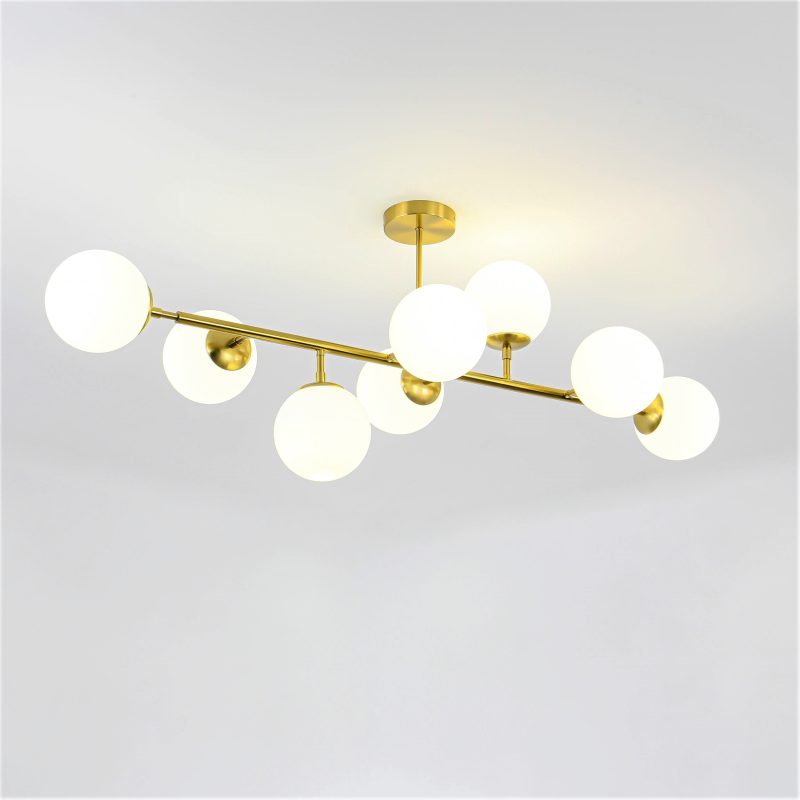Lampă suspendată aurie 8xE14, iluminat festiv, Dorado Light Prestige - imagine 8