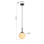 Lampă suspendată neagră 1xE14, stil clasic, Dorado Light Prestige