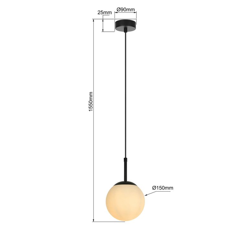Lampă suspendată neagră 1xE14, stil clasic, Dorado Light Prestige