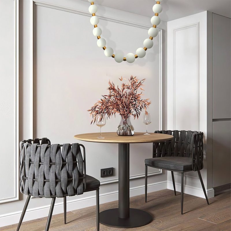 Lampă suspendată aurie 2m LED CCT, cablu textil, Dorado Rope Light Prestige - imagine 4