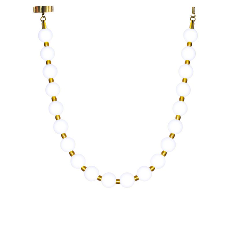Lampă suspendată aurie 2m LED CCT, cablu textil, Dorado Rope Light Prestige - imagine 6