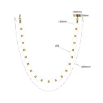 Lampă suspendată aurie 2m LED CCT, cablu textil, Dorado Rope Light Prestige