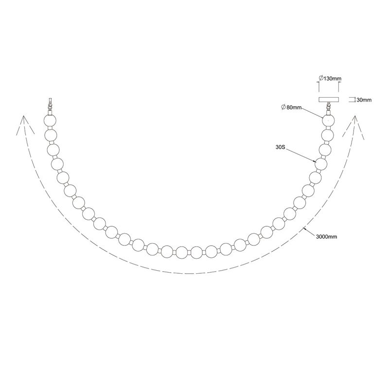 Lampă suspendată aurie 3m LED CCT, cablu textil, Dorado Rope Light Prestige