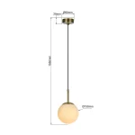 Lampă suspendată aurie 1xE14, stil clasic, Dorado Light Prestige