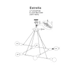 Lampă suspendată neagră 6xE14, stil contemporan, Estrella 6 Light Prestige