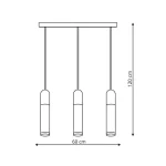 Lampă suspendată neagră LED 3000K, formă rotundă, Fano Light Prestige