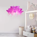 Lampă suspendată roz închis 1xE27, stil feminin, Farfalla Light Prestige