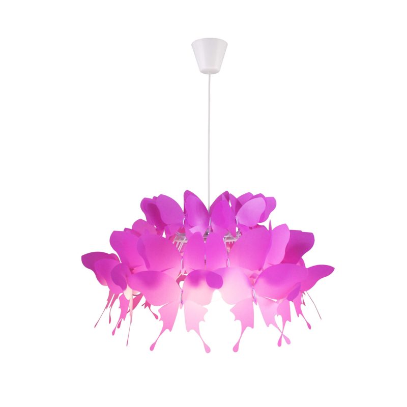 Lampă suspendată roz închis 1xE27, stil feminin, Farfalla Light Prestige - imagine 5