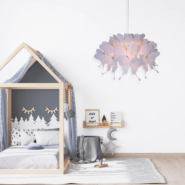Lampă suspendată Farfalla roz 1xE27 Light Prestige