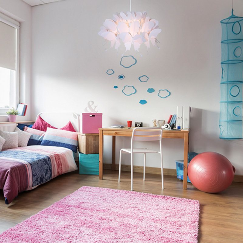 Lampă suspendată Farfalla roz 1xE27 Light Prestige