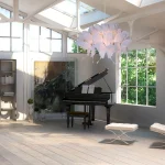 Lampă suspendată Farfalla roz 1xE27 Light Prestige