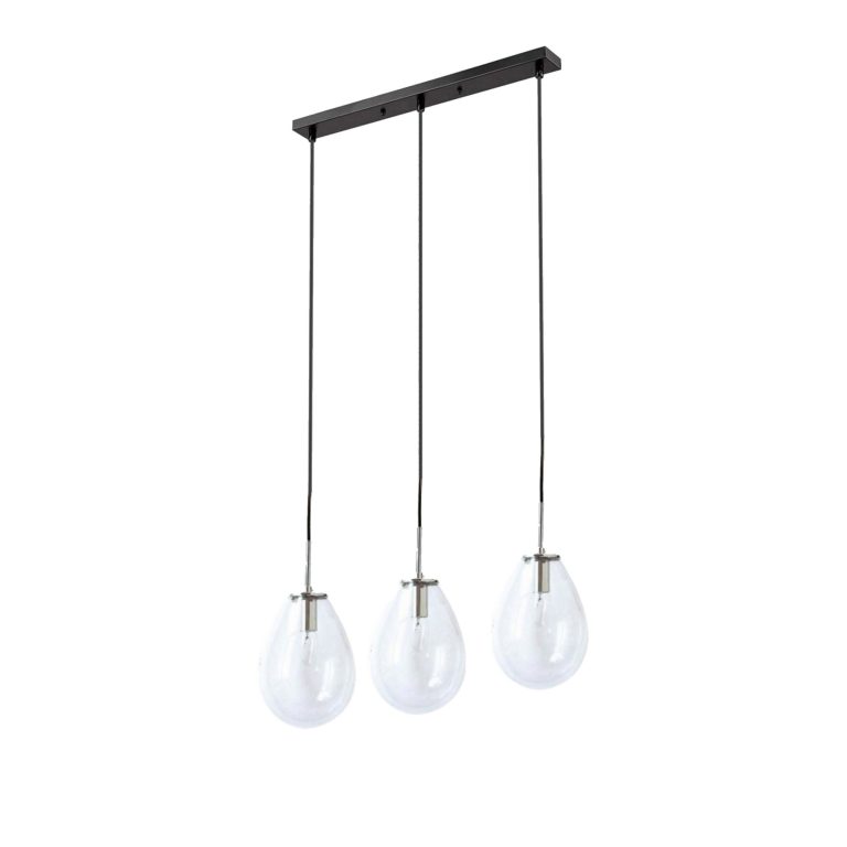 Lampă suspendată neagră 3xE14