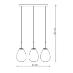 Lampă suspendată neagră 3xE14, stil clasic, Fondi Light Prestige