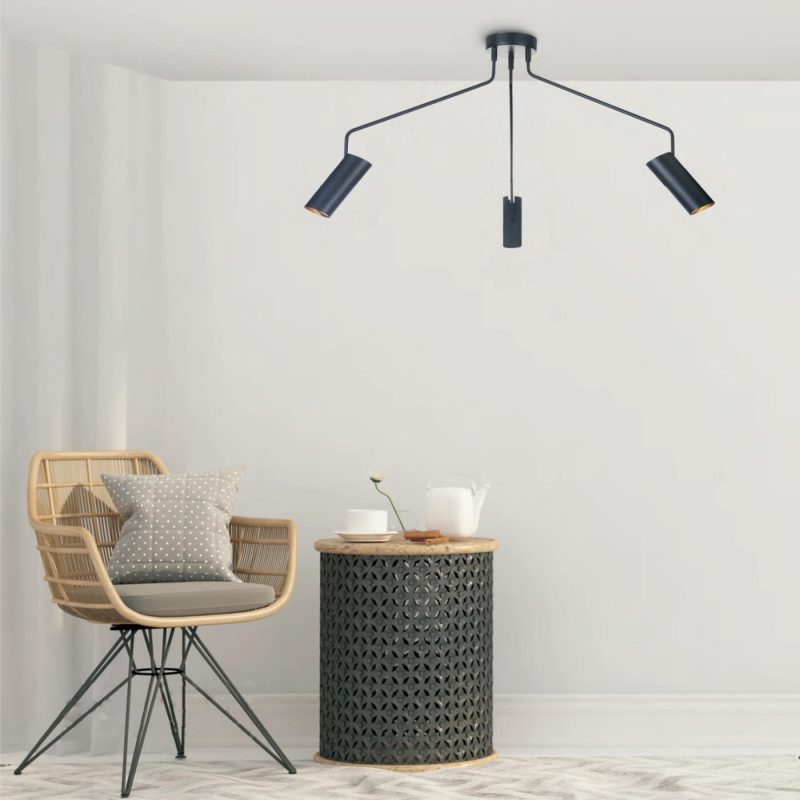 Lampă suspendată Futuro neagră 3xGU10 Light Prestige - imagine 2