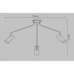 Lampă suspendată Futuro neagră 3xGU10 Light Prestige
