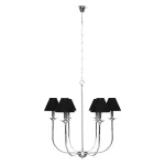 Lampă suspendată glamour argintiu-neagră, 6xE14, 150 cm, Light Prestige LP-979/6P