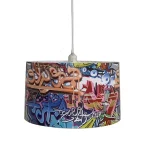 Lampă suspendată multicoloră cu design graffiti, soclu E27, Light Prestige LP-077/1P