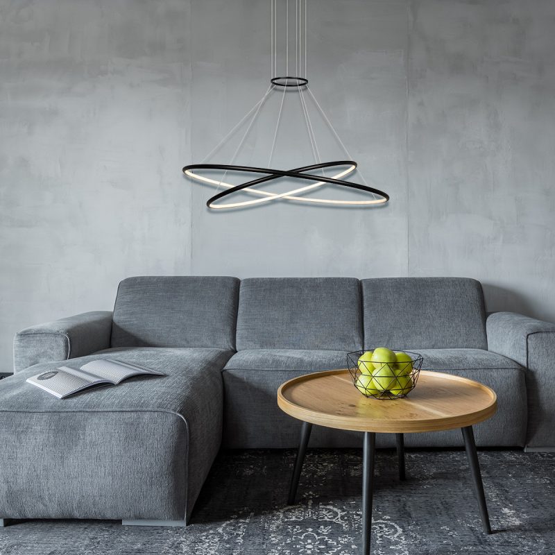 Lampă suspendată neagră LED CCT, design contemporan, Halifax Light Prestige - imagine 4