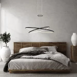 Lampă suspendată neagră LED CCT, design contemporan, Halifax Light Prestige