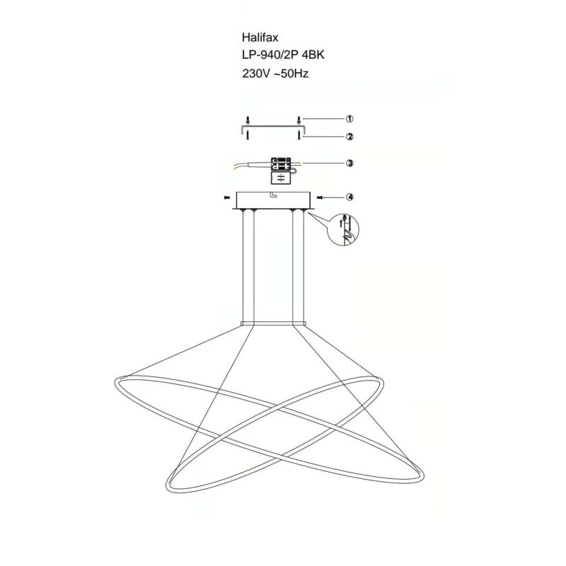 Lampă suspendată neagră LED CCT, design contemporan, Halifax Light Prestige - imagine 7