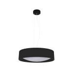Lampă suspendată neagră LED 4000K, formă cilindrică, Hudson Light Prestige