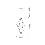 Lampă suspendată verticală 7xG9, iluminat modern, Konstelacja Light Prestige