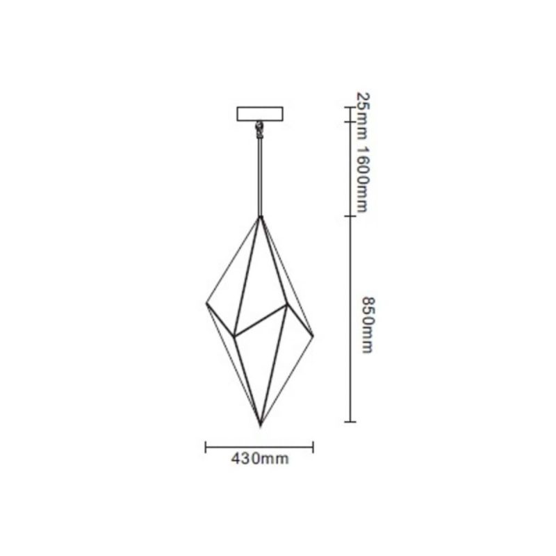 Lampă suspendată verticală 7xG9, iluminat modern, Konstelacja Light Prestige