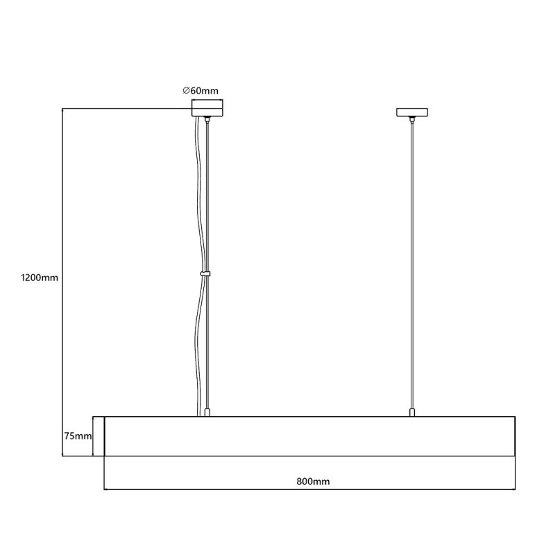 Lampă suspendată M albă, control inteligent Tuya, LED CCT, Luci Light Prestige - imagine 7