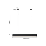 Lampă suspendată M neagră, control inteligent Tuya, LED CCT, Luci Light Prestige