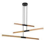 Lampă suspendată lemn LED 3000K, iluminat cald, Lugano Light Prestige