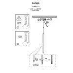 Lampă suspendată pentru șină Lungo 1 neagră 1F 1xG9 Light Prestige