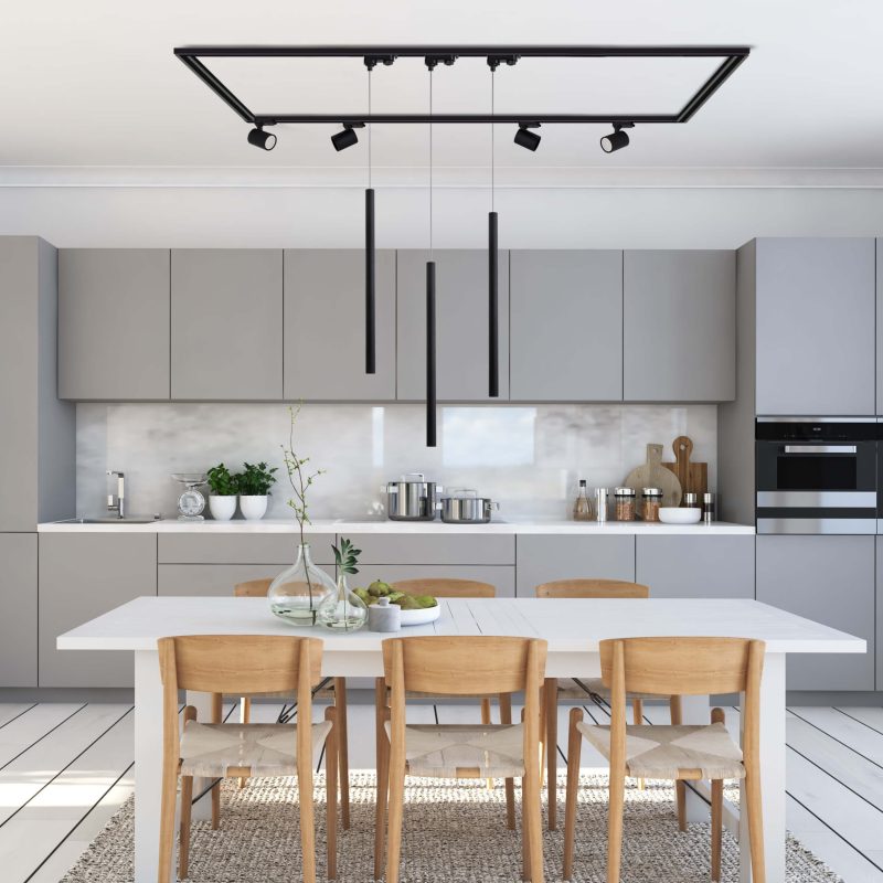 Lampă suspendată pentru șină Lungo 1 neagră 3F 1xG9 Light Prestige - imagine 2