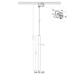 Lampă suspendată pentru șină Lungo 1 neagră 3F 1xG9 Light Prestige
