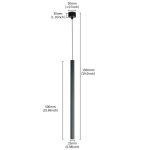 Lampă suspendată Lungo 1 neagră 1xG9 Light Prestige