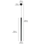 Lampă suspendată Lungo 1 neagră 1xG9 Light Prestige