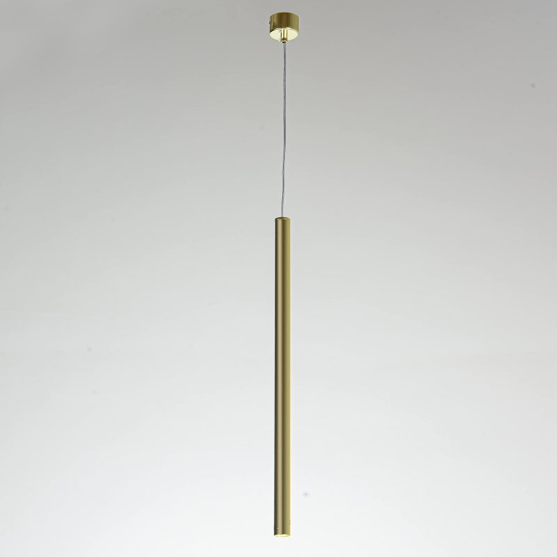 Lampă suspendată Lungo, aurie, iluminat minimalist, Light Prestige, G9