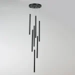 Lampă suspendată neagră 7xG9, iluminat interior, Lungo Light Prestige