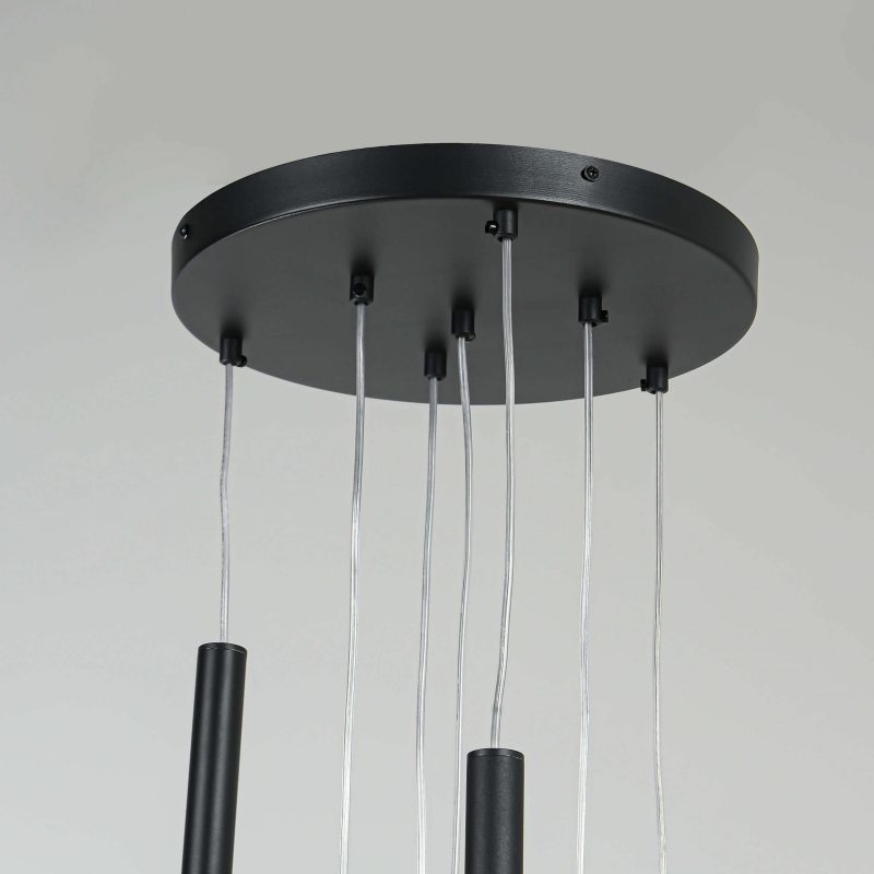 Lampă suspendată neagră 7xG9, iluminat interior, Lungo Light Prestige - imagine 8