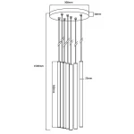 Lampă suspendată Lungo 7 aurie 7xG9 Light Prestige