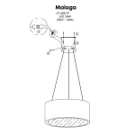 Lampă suspendată Malaga albă LED 3000K Light Prestige