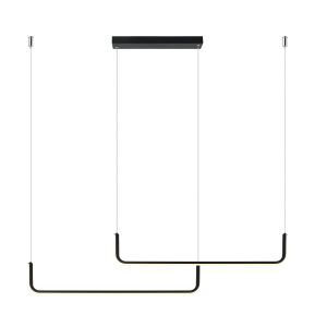 Lampă suspendată neagră Tuya Smart LED CCT