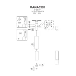 Lampă suspendată neagră 1xGU10, design simplu, Manacor Light Prestige