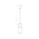 Lampă suspendată aurie 1xGU10, design simplu, Manacor Light Prestige